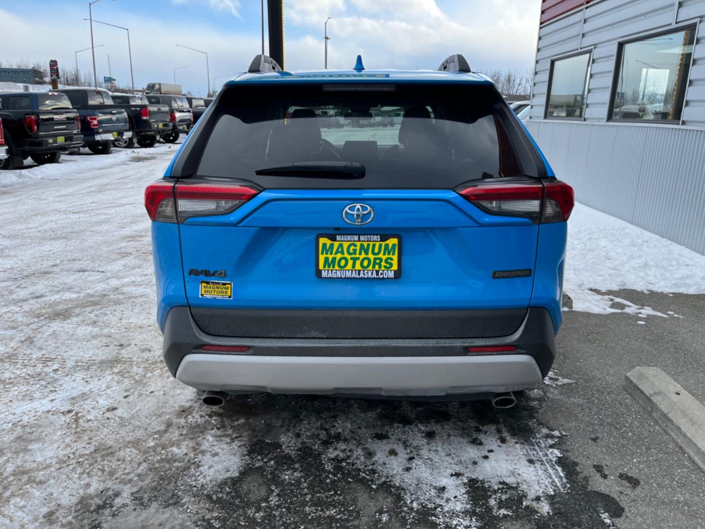 2021 Blue Toyota RAV4 Adventure AWD (2T3J1RFV7MW) with an 2.5L L4 DOHC 16V engine, 8A transmission, located at 1960 Industrial Drive, Wasilla, 99654, (907) 274-2277, 61.573475, -149.400146 - Photo#4